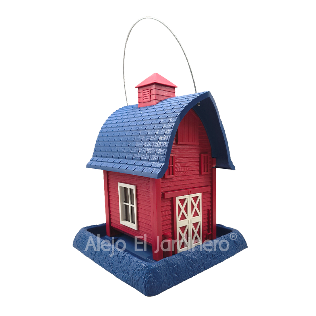 casa comedero para pájaros estilo granero americano