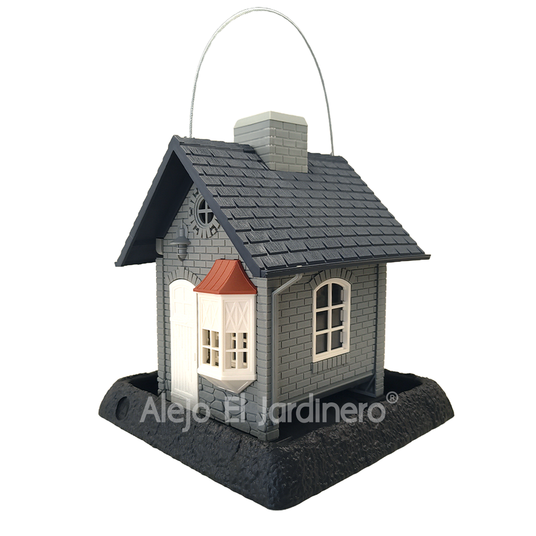 casa comedero para pájaros estilo cabaña en la bahía