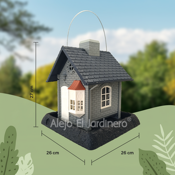 casa comedero para pájaros estilo cabaña en la bahía