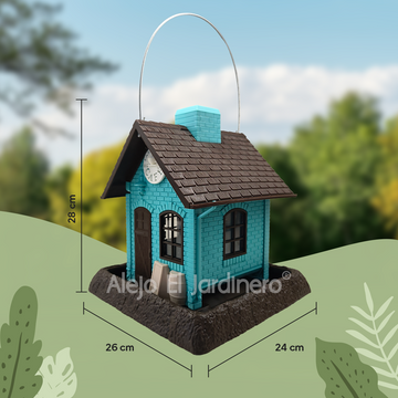 casa comedero para pájaros estilo café del amanecer