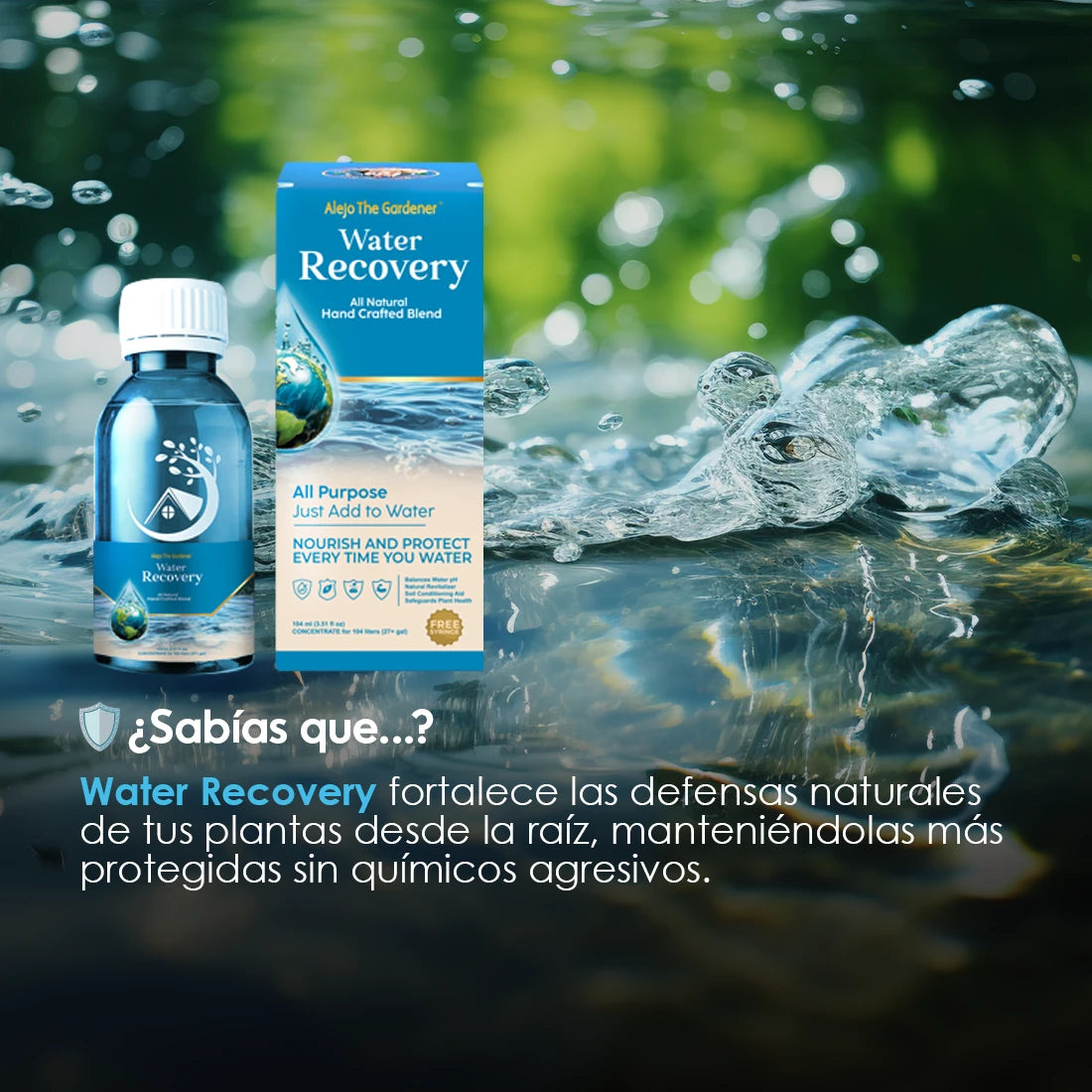 ¡Combo riego! Bomba grande + Water Recovery rinde 104 litros